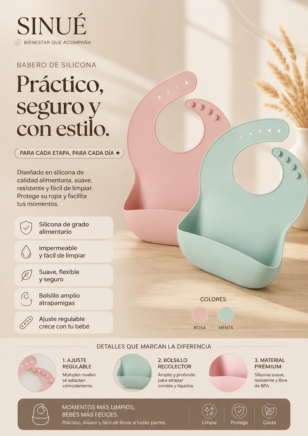 BABERO PORTACOMIDA BEBES